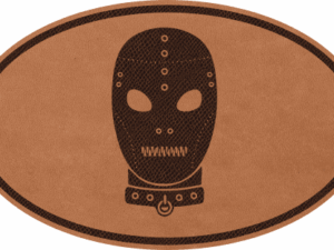 Kožená spona do vlasů - Ovál - Deprivační maska 2