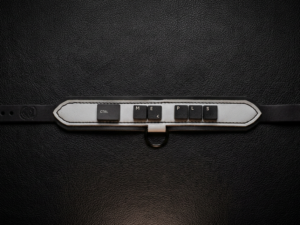 Kožený obojek CTRL ME PLS s klávesami - handmade leather collar Wolf Leather