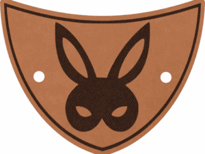 Kožená spona do vlasů - Deluxe - Maska králík 2