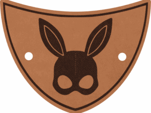 Kožená spona do vlasů - Deluxe - Maska králík 1