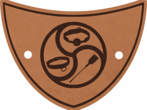 Kožená spona do vlasů - Deluxe - Monáda 1