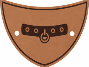 Kožená spona do vlasů - Deluxe - Obojek