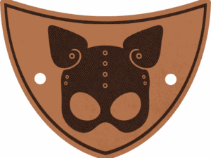 Kožená spona do vlasů - Deluxe - Maska kočka 2