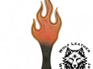 Kožená spanková plácačka Mini Plamen