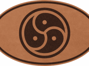 Kožená spona do vlasů - Ovál - Monáda 2