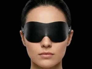 Kožená maska na oči 2