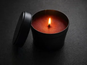 Svíčka na wax play v plechu Kulatá
