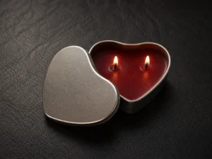 Svíčka na wax play v plechu Srdce